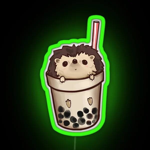 Boba Hedgehog RGB Neon Sign