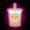 Vintage neon LED boba milk tea shop decorative wall sign