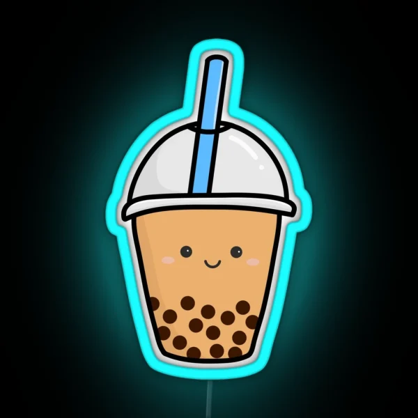 Boba Milk Tea RGB Neon Sign