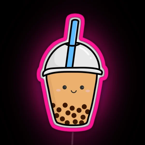 Boba Milk Tea RGB Neon Sign