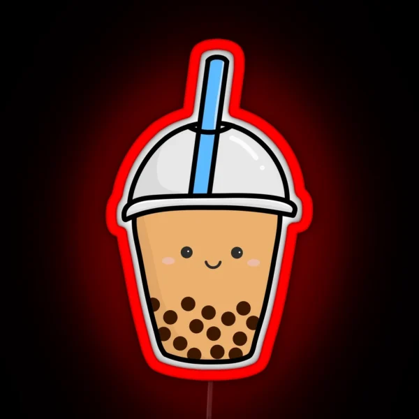 Boba Milk Tea RGB Neon Sign