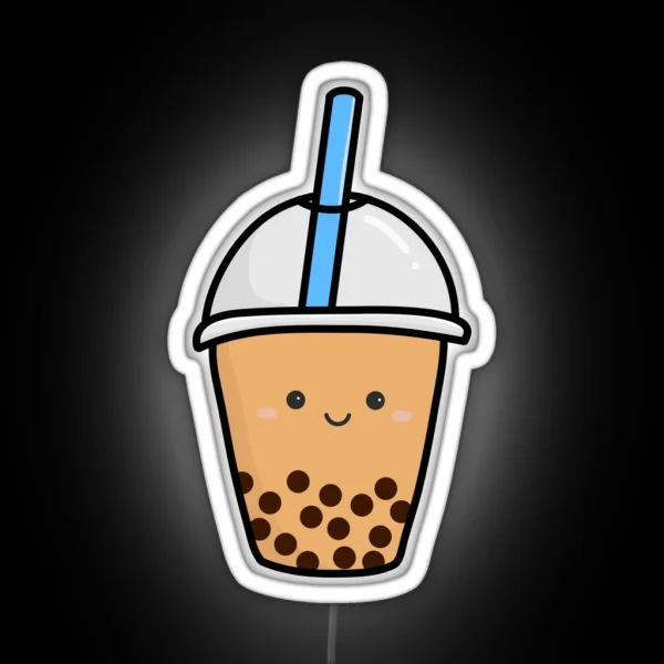 Boba Milk Tea RGB Neon Sign