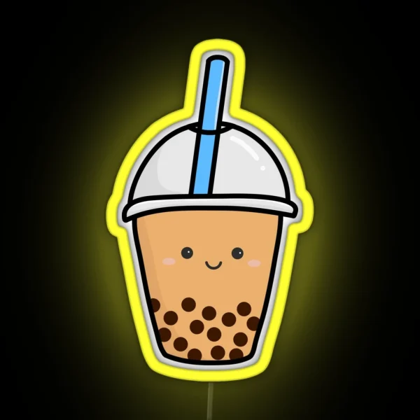 Boba Milk Tea RGB Neon Sign