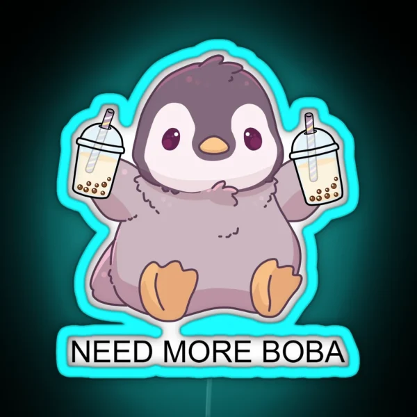 Boba Pengu RGB Neon Sign