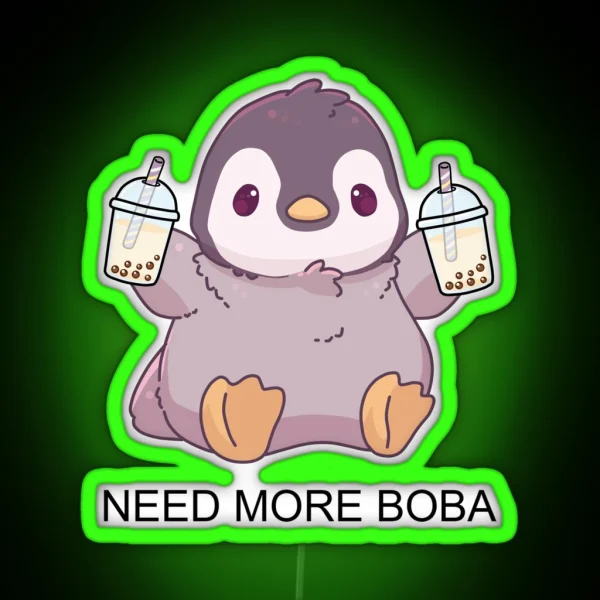 Boba Pengu RGB Neon Sign