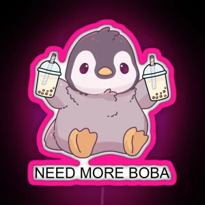 Boba Pengu RGB Neon Sign