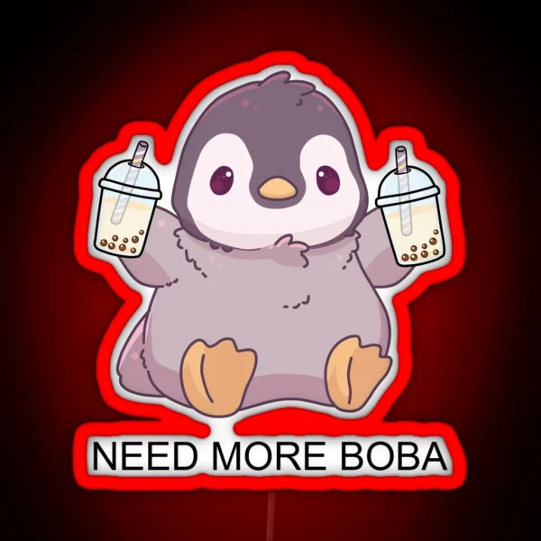 Boba Pengu RGB Neon Sign