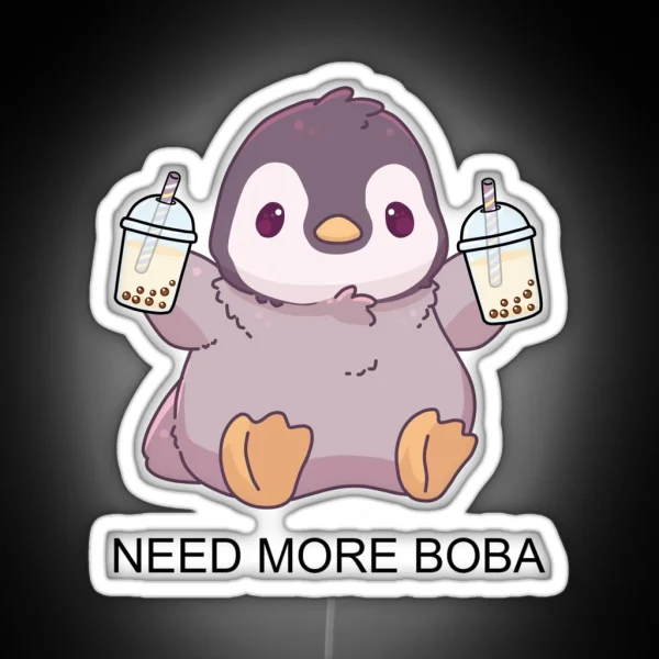 Boba Pengu RGB Neon Sign