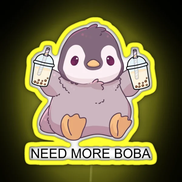 Boba Pengu RGB Neon Sign