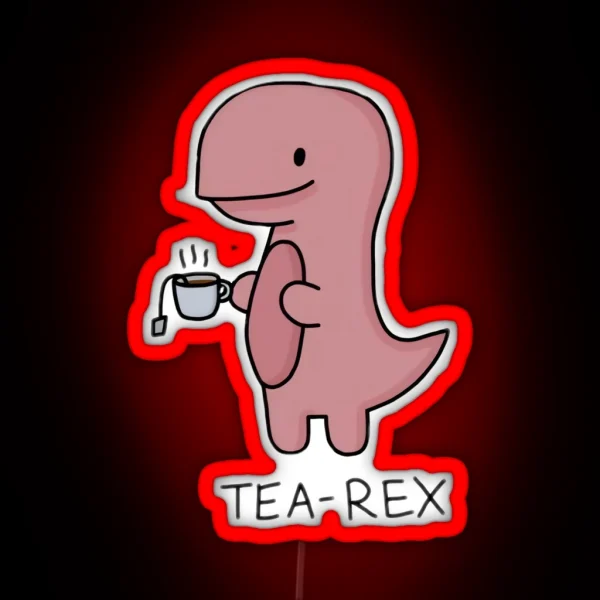Boba Tea Rex Cute And Fun Tea RGB Neon Sign