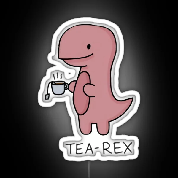 Boba Tea Rex Cute And Fun Tea RGB Neon Sign