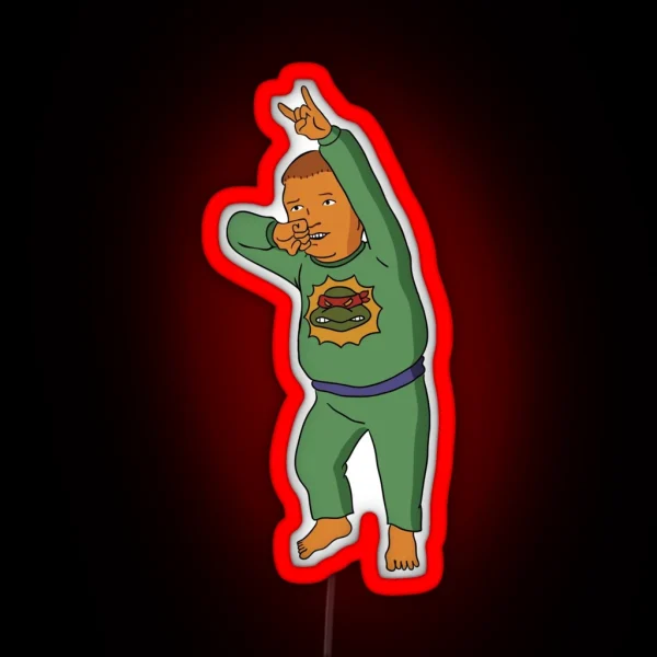 Bobby Hill Teenage Mutant Ninja Turtles Pajamas RGB Neon Sign