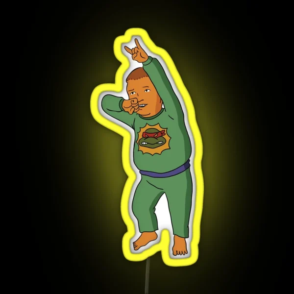 Bobby Hill Teenage Mutant Ninja Turtles Pajamas RGB Neon Sign