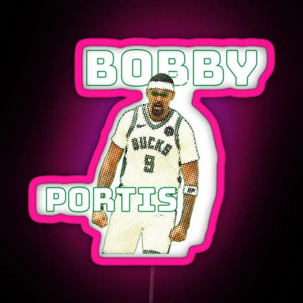 Bobby Portis New Design Comic Effect Awesome Design RGB Neon Sign