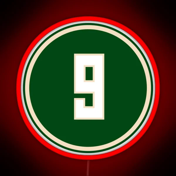 Bobby Portis Number 9 Jersey Milwaukee Bucks Inspired RGB Neon Sign