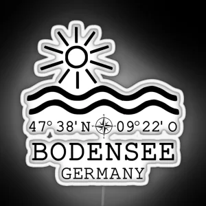 Bodensee Lake Water Germany Coordinates RGB Neon Sign