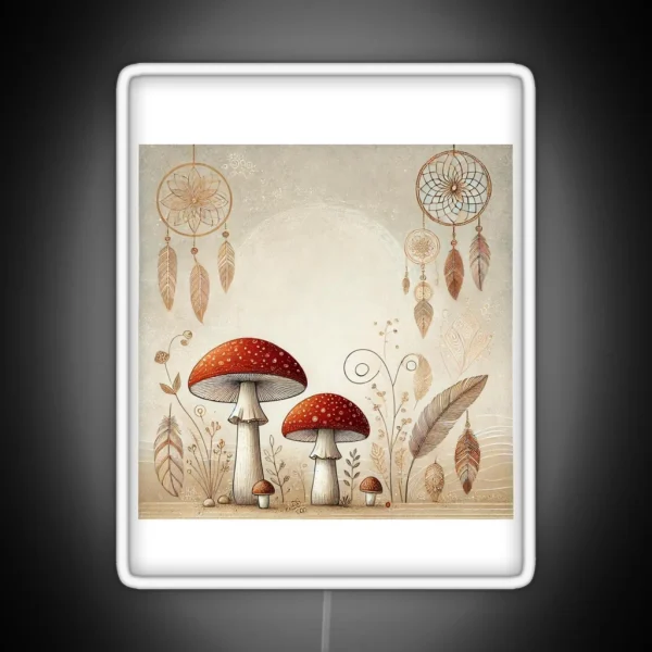 Boho Amanita Muscaria RGB Neon Sign