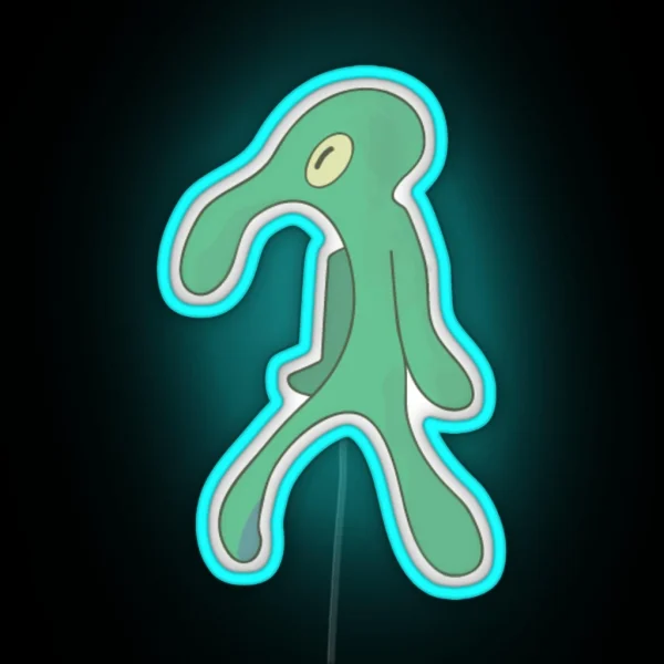 BOLD AND BRASH SQUIDWARD RGB Neon Sign