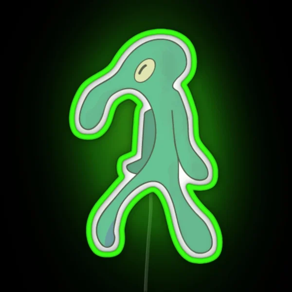 BOLD AND BRASH SQUIDWARD RGB Neon Sign