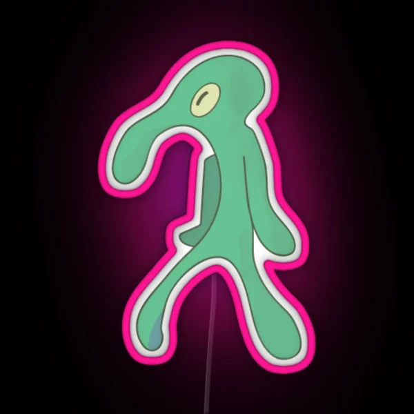 BOLD AND BRASH SQUIDWARD RGB Neon Sign