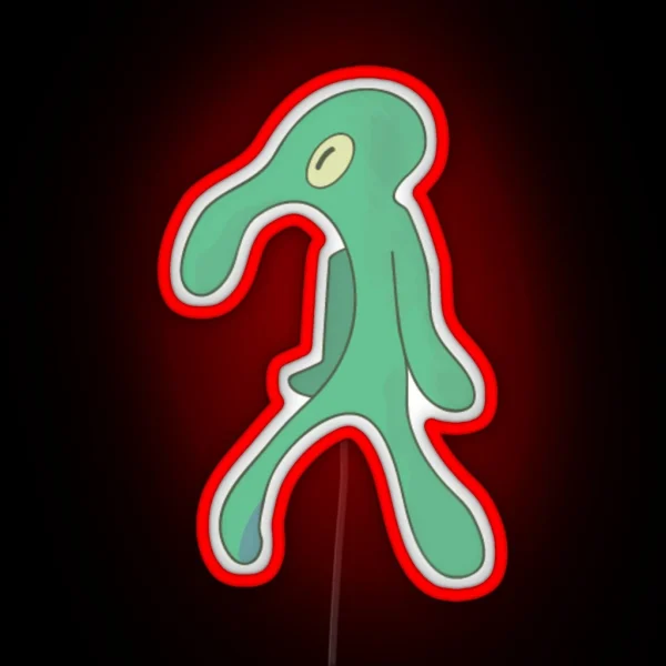 BOLD AND BRASH SQUIDWARD RGB Neon Sign