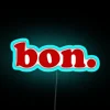 Add chic European flair with vibrant Bon French words lighting.