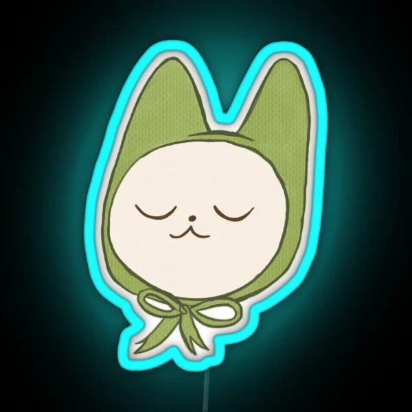 Bonnet Cat Led Version RGB Neon Sign
