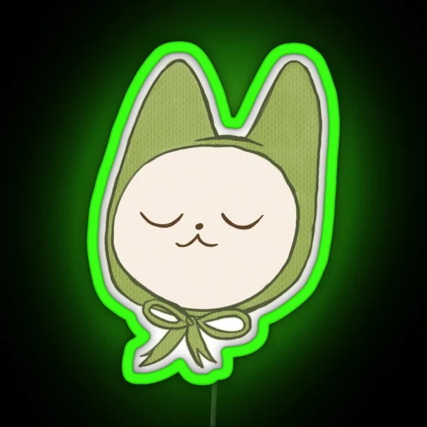 Bonnet Cat Led Version RGB Neon Sign