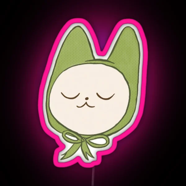 Bonnet Cat Led Version RGB Neon Sign