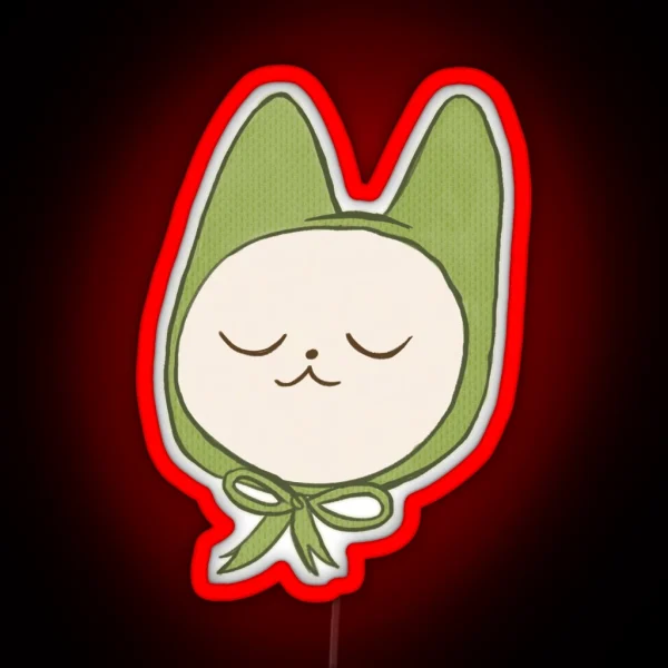 Bonnet Cat Led Version RGB Neon Sign