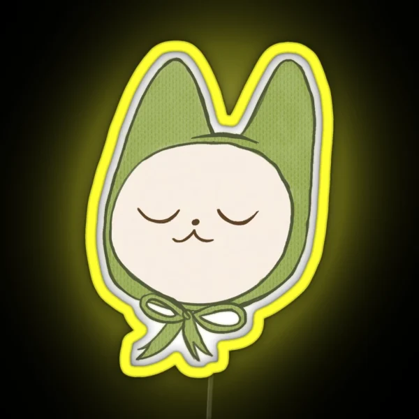 Bonnet Cat Led Version RGB Neon Sign