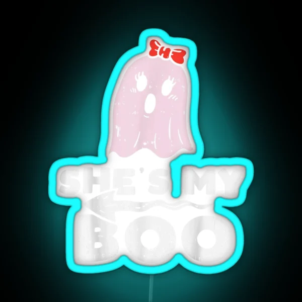 Boo Bees Couples Halloween Costume RGB Neon Sign