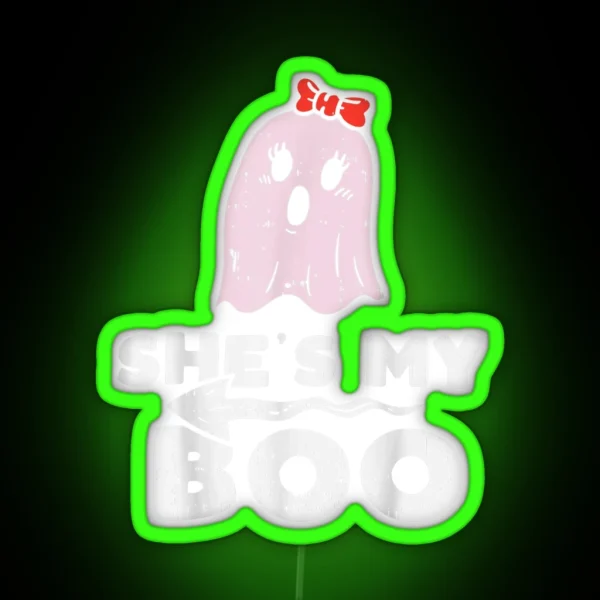 Boo Bees Couples Halloween Costume RGB Neon Sign