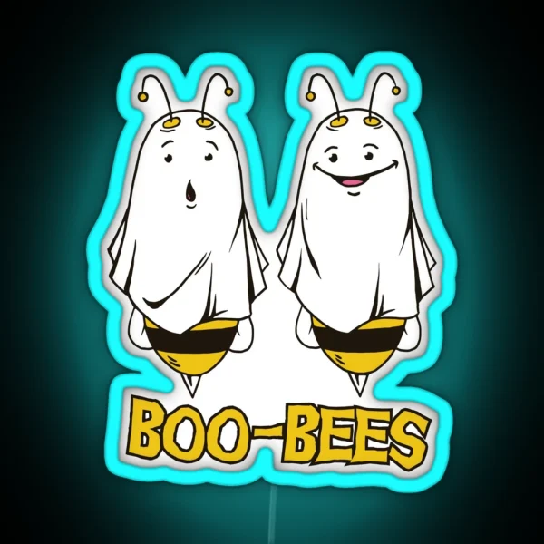 Boo Bees Design Gift Idea RGB Neon Sign