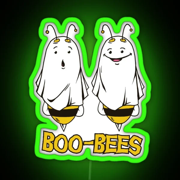 Boo Bees Design Gift Idea RGB Neon Sign