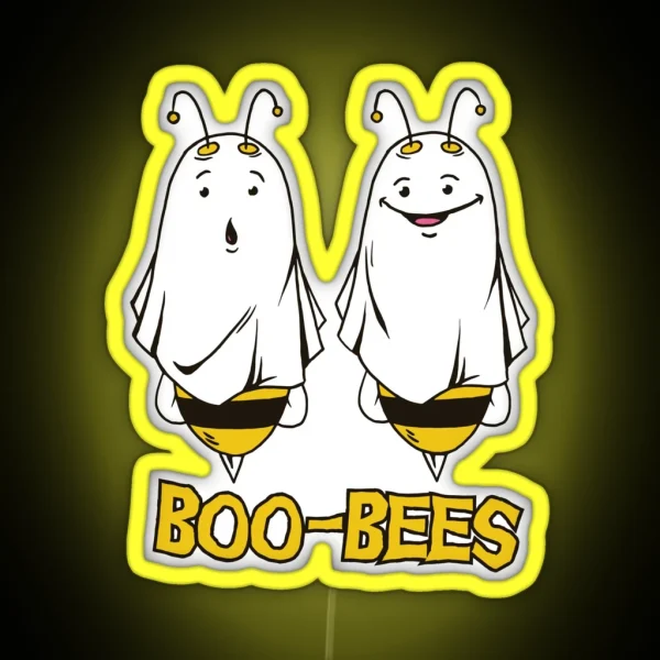 Boo Bees Design Gift Idea RGB Neon Sign