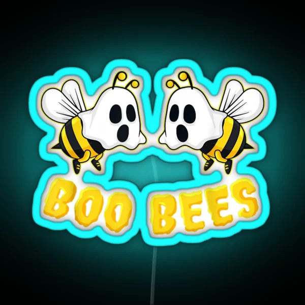 Boo Bees Nurse Couples Halloween RGB Neon Sign