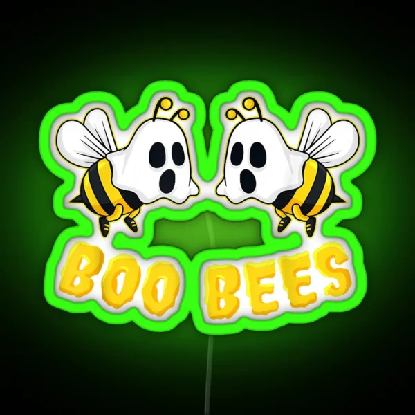 Boo Bees Nurse Couples Halloween RGB Neon Sign