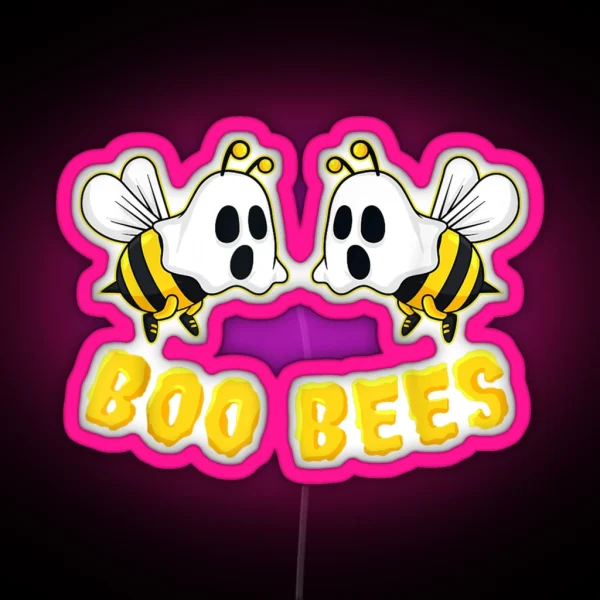 Boo Bees Nurse Couples Halloween RGB Neon Sign