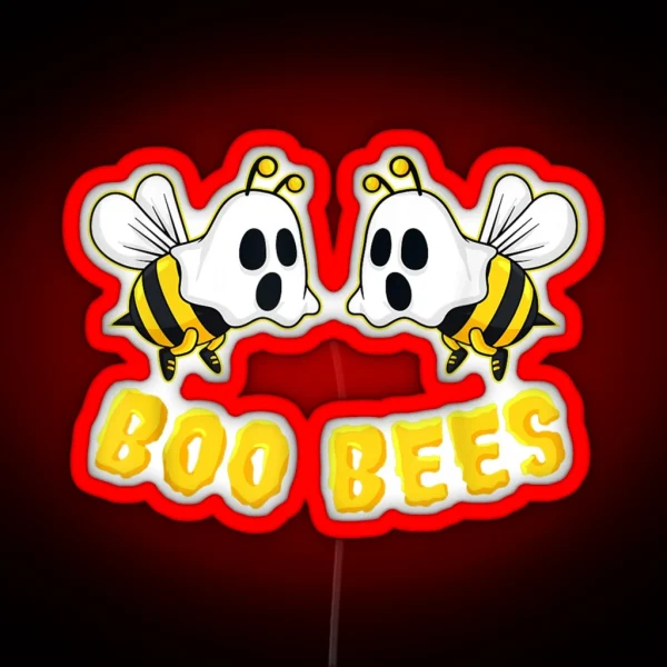 Boo Bees Nurse Couples Halloween RGB Neon Sign