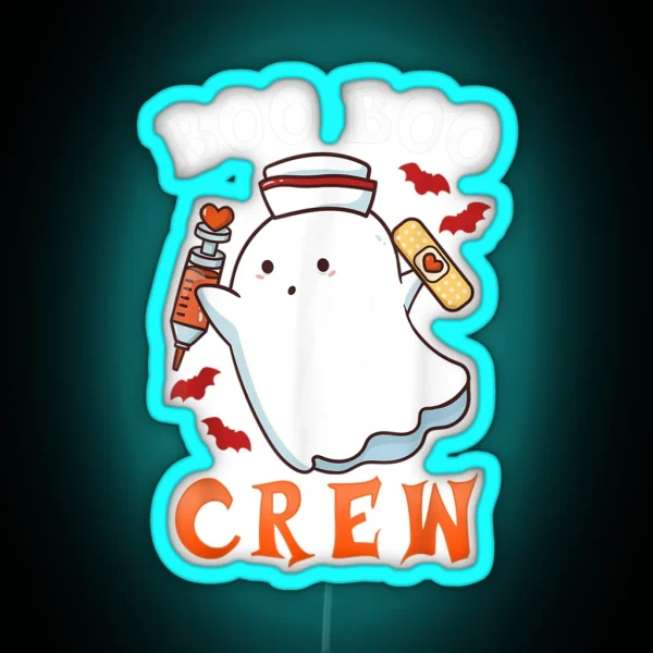 Boo Bees Nurse Couples Halloween RGB Neon Sign