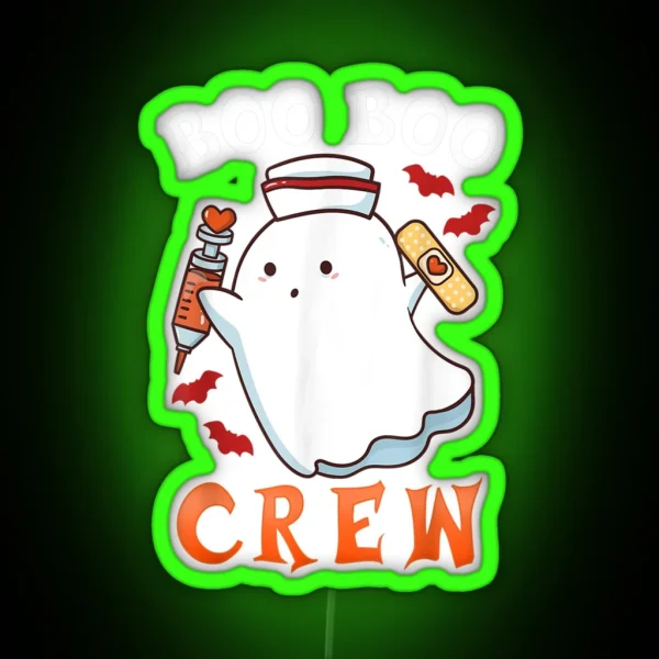 Boo Bees Nurse Couples Halloween RGB Neon Sign