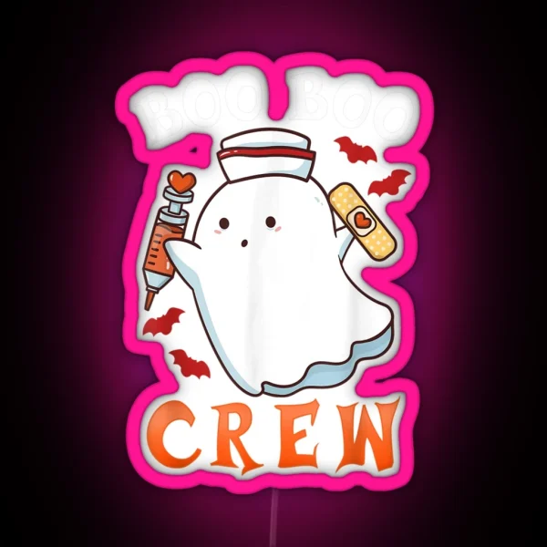 Boo Bees Nurse Couples Halloween RGB Neon Sign