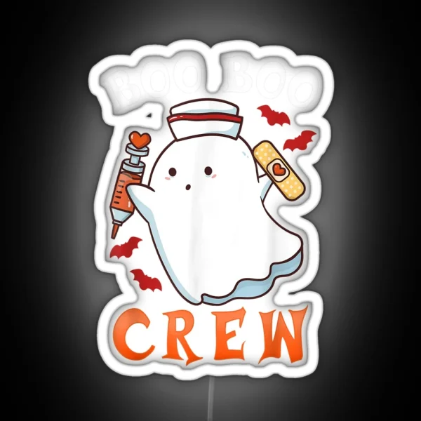 Boo Bees Nurse Couples Halloween RGB Neon Sign