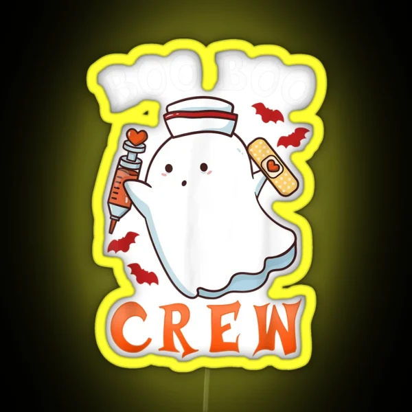 Boo Bees Nurse Couples Halloween RGB Neon Sign