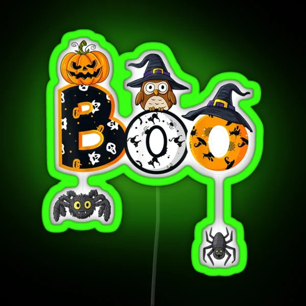 Boo Bees Nurse Couples Halloween RGB Neon Sign