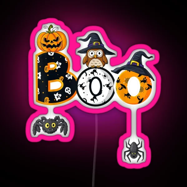 Boo Bees Nurse Couples Halloween RGB Neon Sign