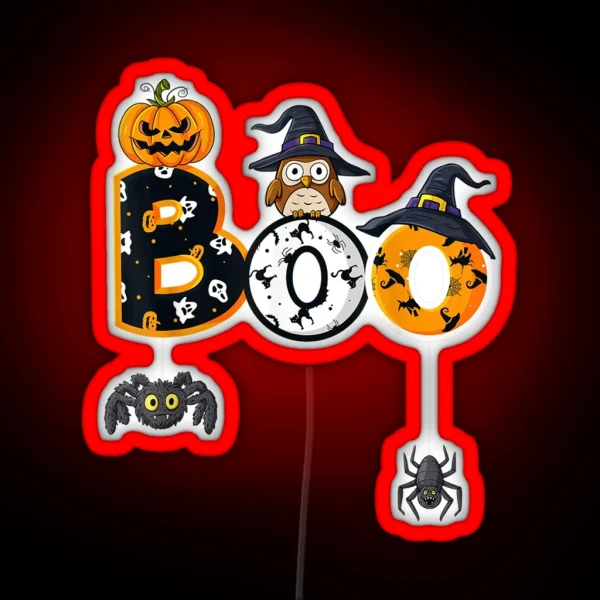 Boo Bees Nurse Couples Halloween RGB Neon Sign