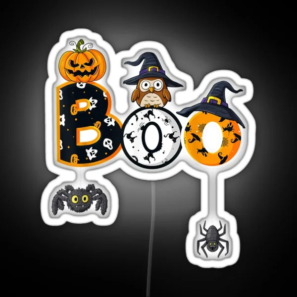 Boo Bees Nurse Couples Halloween RGB Neon Sign