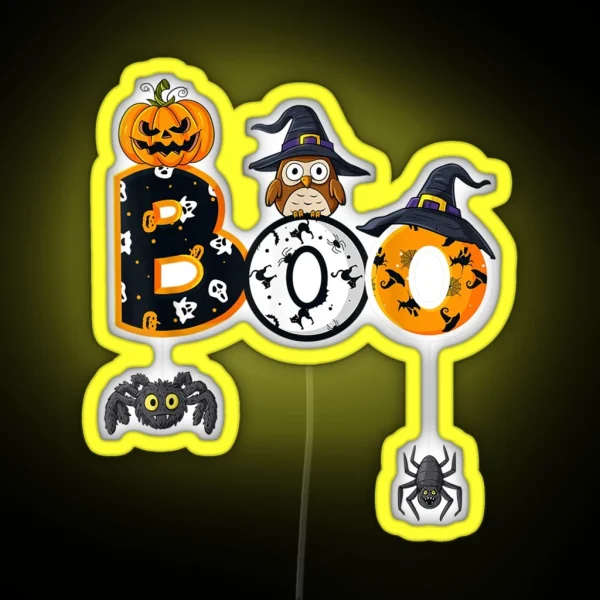 Boo Bees Nurse Couples Halloween RGB Neon Sign